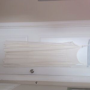 Amazon fashion, white floaty maxi  sundress XL